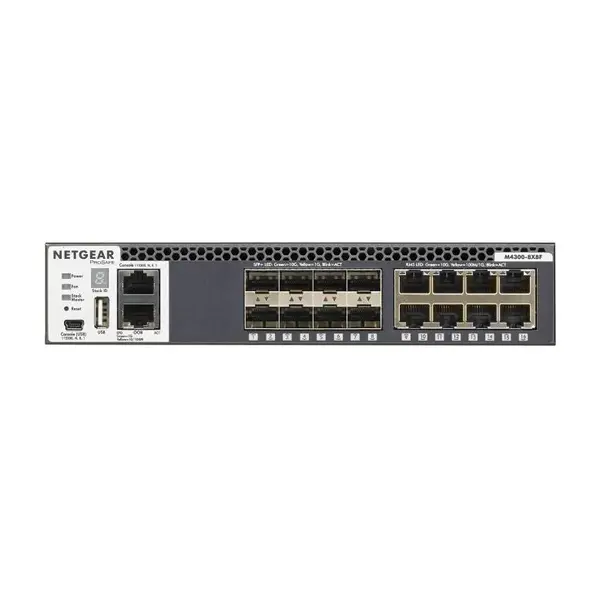 Netgear Netgear | XSM4316S | 16-poorts AV-netwerk switch | 8x 10G | 8x SFP+ glasvezel porten | Managed Switch