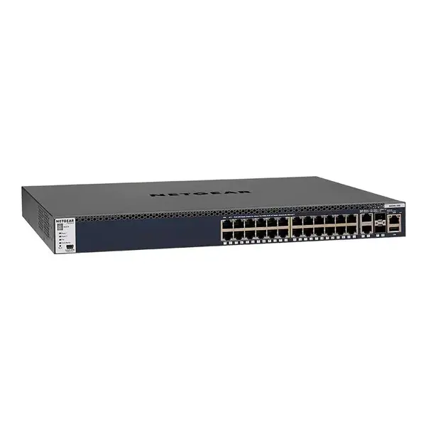 Netgear Netgear | GSM4328S | 28-poorts AV-netwerk switch | 24x 1G | 2x 10G | 2x SFP+ glasvezel porten | Managed Switch