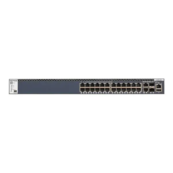 Netgear Netgear | GSM4328S | Commutateur réseau AV 28 ports | 24x 1G | 2x 10G | 2x SFP+ ports fibre | Commutateur géré
