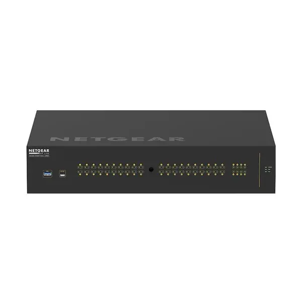 Netgear Netgear | GSM4248UX | Commutateur réseau AV 48 ports | 40x 1G PoE++ 2,880W | 8x ports fibre SFP+ | Commutateur géré
