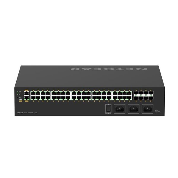 Netgear Netgear | GSM4248UX | Commutateur réseau AV 48 ports | 40x 1G PoE++ 2,880W | 8x ports fibre SFP+ | Commutateur géré