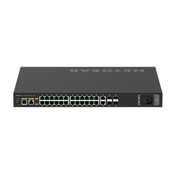 Netgear Netgear | GSM4230PX | Commutateur réseau AV 30 ports | 24x 1G PoE+ 480W | 2x 1G | 4x SFP+ ports fibre | Commutateur géré
