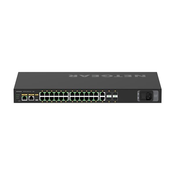 Netgear Netgear | GSM4230P | 30-poorts AV-netwerk switch | 24x 1G PoE+ 300W | 2x 1G | 4x SFP glasvezel porten | Managed Switch