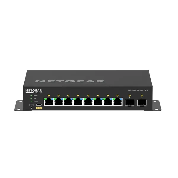 Netgear Netgear | GSM4210PX | commutateur réseau AV 10 ports | 8x 1G PoE+ 220W | 2x SFP+ ports fibre | Commutateur géré