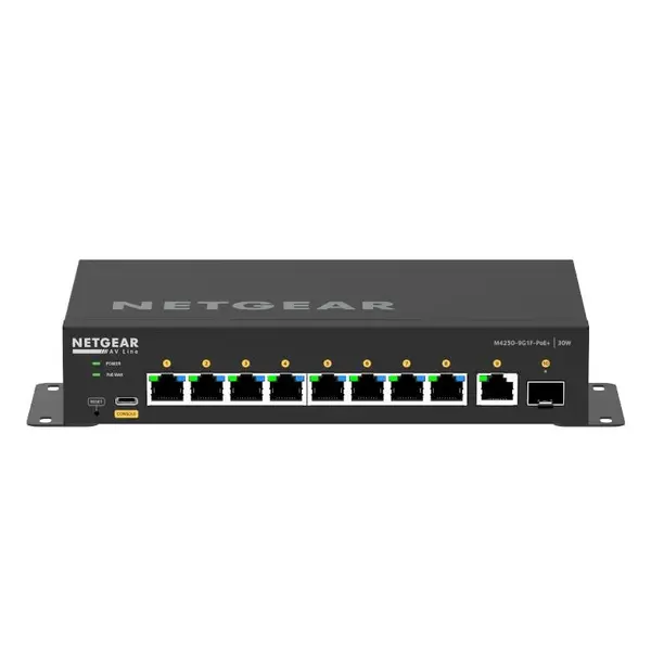 Netgear Netgear | GSM4210PD | 10-port AV network switch | 8x 1G PoE+ 110W | 1x 1G | 1x SFP fibre port | Managed Switch
