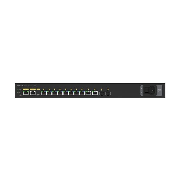 Netgear Netgear | GSM4212UX | commutateur réseau AV 12 ports | 8x 1G Ultra90 PoE++ 802.3bt 720W | 2x 1G | 2x SFP+ ports fibre | Commutateur géré