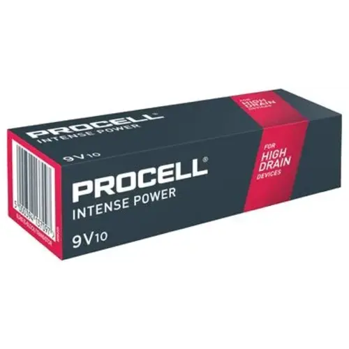 Duracell Procell-batterijen Duracell Procell | 91604 | 9V 6LR61 Intense Alkaline Blokbatterijen | Verpakking van 10 stuks