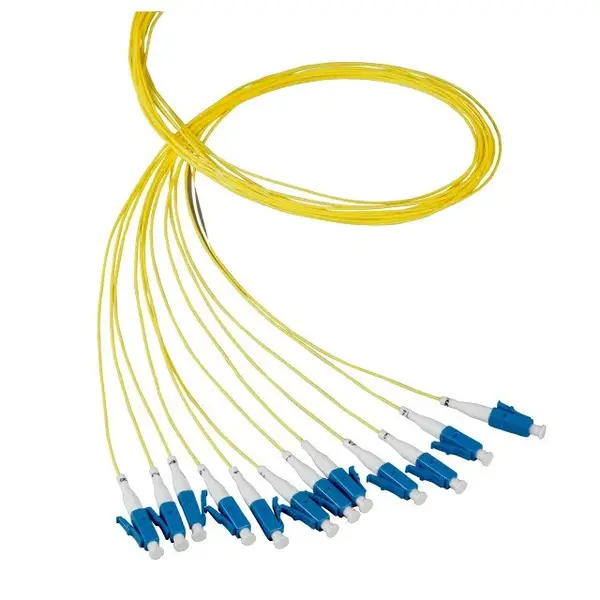 DSIT | OS2 fibre optique pigtail LC/PC | Couleur : Jaune | 12 pièces