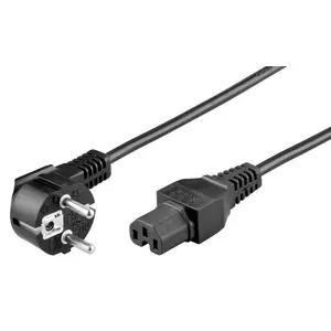 DSIT | Stroomkabel haaks schuko naar C15 2m | Kleur: Zwart