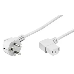 DSIT | Power cable angled schuko to C13 angled 3m | Colour: White