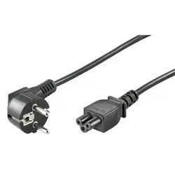 DSIT | Power cable angled schuko to C5 1.80m | Colour: Black