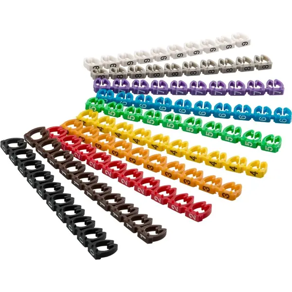 DSIT | Set of 100 cable markers, 10 of each digit