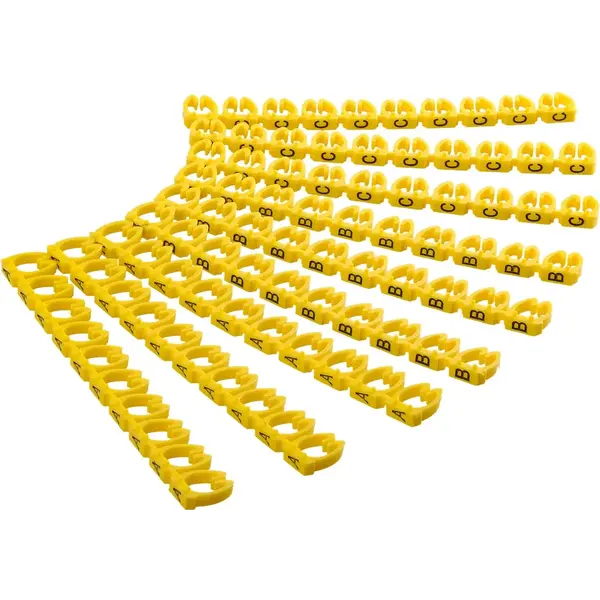 DSIT | Set of 90 pieces of cable markers, A-B-C, 30 per letter