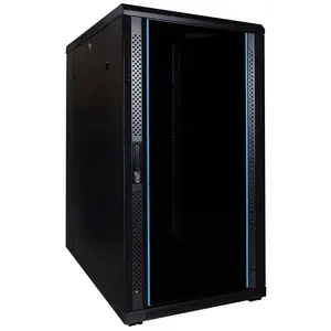 DSIT | 22U serverkast met glazen deur 600x800x1200mm (BxDxH)