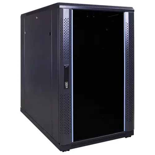 DSIT | 18U serverkast met glazen deur 600x1000x1000mm (BxDxH)