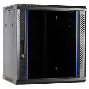 DSIT | Armoire murale 12U non assemblée avec porte en verre 600x450x635mm (LxPxH)