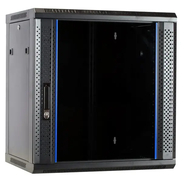 DSIT | Armoire murale 12U non assemblée avec porte en verre 600x450x635mm (LxPxH)