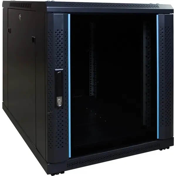 DSIT | 12U mini serverkast met glazen deur 600x800x720mm (BxDxH)