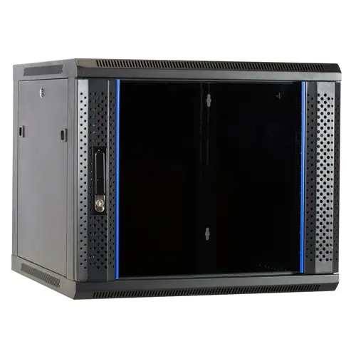 DSIT | 9U wall cabinet (tiltable) with glass door 600x600x500mm (WxDxH)