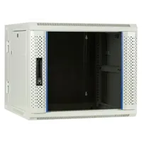 DSIT | Armoire murale 9U (inclinable) avec porte en verre 600x600x500mm (LxPxH)