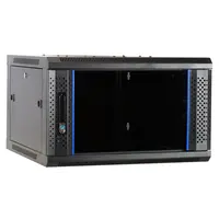 DSIT | Armoire murale 6U non assemblée avec porte en verre 600x600x368mm (LxPxH)