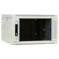 DSIT | 6U wandkast (kantelbaar) met glazen deur 600x600x368mm (BxDxH)