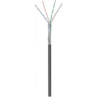 DSIT | CAT6 S/FTP buitenkabel op rol soepel | Kleur: Zwart | CCA