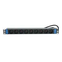 DSIT | 19-inch 9-way power strip - Pin-earth