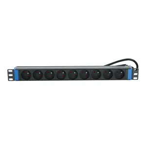 DSIT | 19-inch 9-way power strip - Pin-earth