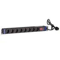 DSIT | Prise à 8 voies 19 pouces avec interrupteur