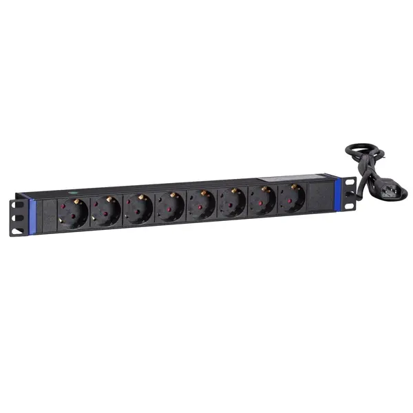 DSIT | 19 inch 8 voudige stekkerdoos met C14 stekker