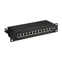 DSIT | 10 Inch CAT6a STP patch panel - 12 port