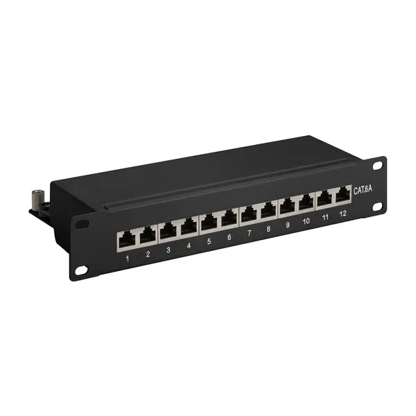 DSIT | 10 Inch CAT6a STP patchpaneel - 12 poorts