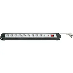 DSIT | 9-way power strip with surge protection 1.50m white