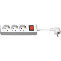 DSIT | 3-fold power strip with switch 1.50m white