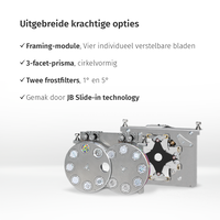 JB-Lighting* JB-Lighting | P10  | Profielspot LED Movinghead  |  330W  | led-bron | CMY-kleurenmenging | 4.4° - 60° | 29dB-A | 18 gobo's | 18KG
