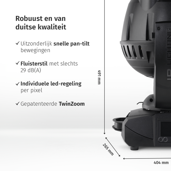 JB-Lighting | VCSP121 | Sparx 12 | Projecteur à tête mobile LED Washbeam | 19 x 40 W RGBW | 29 dB(A) | 3° - 55° | 15,5 kg JB-Lighting* JB-Lighting | VCSP121 | Sparx 12 | Projecteur à tête mobile LED Washbeam | 19 x 40 W RGBW | 29 dB(A) | 3° - 55° | 15,5 kg
