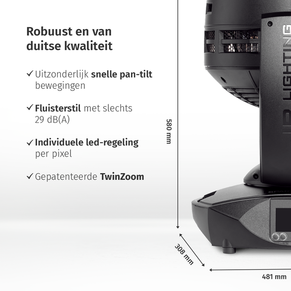 JB-Lighting | VCSP181 | Sparx 18 | Projecteur à tête mobile LED Washbeam | 37 x 40 W RGBW | 23 000 lm | 29 dB(A) | 3° - 70° | 22 kg JB-Lighting* JB-Lighting | VCSP181 | Sparx 18 | Projecteur à tête mobile LED Washbeam | 37 x 40 W RGBW | 23 000 lm | 29 dB(A) | 3° - 70° | 22 kg