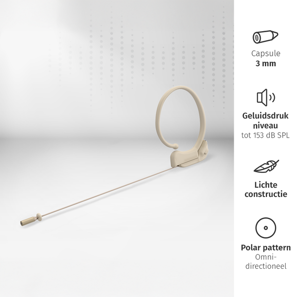 JAG-microphones | 801021 | X6A | Single ear-microfoon | Kleur: Beige JAG-microphones* JAG-microphones | 801021 | X6A | Single ear-microfoon | Kleur: Beige