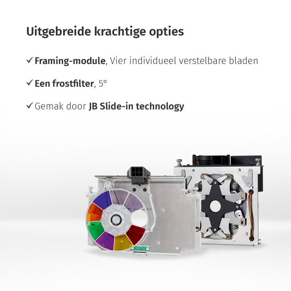 JB-Lighting* JB-Lighting | P15 | Washlight LED Movinghead | 1000W | 22.000 - 34.000lm | CMY | 29dB(A) | 9° - 66° | 23kg | CRI ≥93 – ≥85