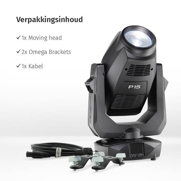 JB-Lighting* JB-Lighting | P15 | Washlight LED Movinghead | 1000W | 22.000 - 34.000lm | CMY | 29dB(A) | 9° - 66° | 23kg | CRI ≥93 – ≥85