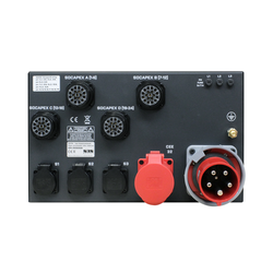 SRS Power | PDU631C4X3SxPR | Stroomverdeler 63A | Inpute: 63A CEE | Output: 1x 32A CEE | 4x Socapex | 3x Shuko | 29xRCBO | 6U