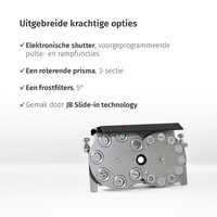 JB-Lighting* JB-Lighting | VSP501 | P5 HP | Tête mobile LED Beamspot | 200 W | 9 000 lm | CMY | 29 dB(A) | 18 gobos | 2,5° – 50° | 10,7 kg | IRC ≥ 74 - Copy