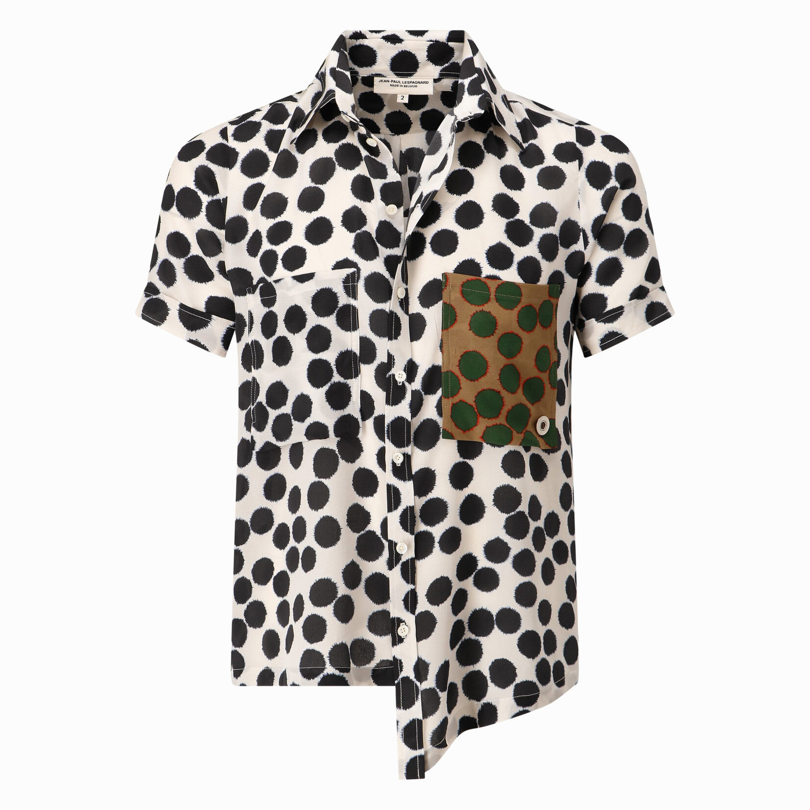Jean-Paul Lespagnard Polka Dots Short Sleeves Silk Shirt CDG ->>> ATH