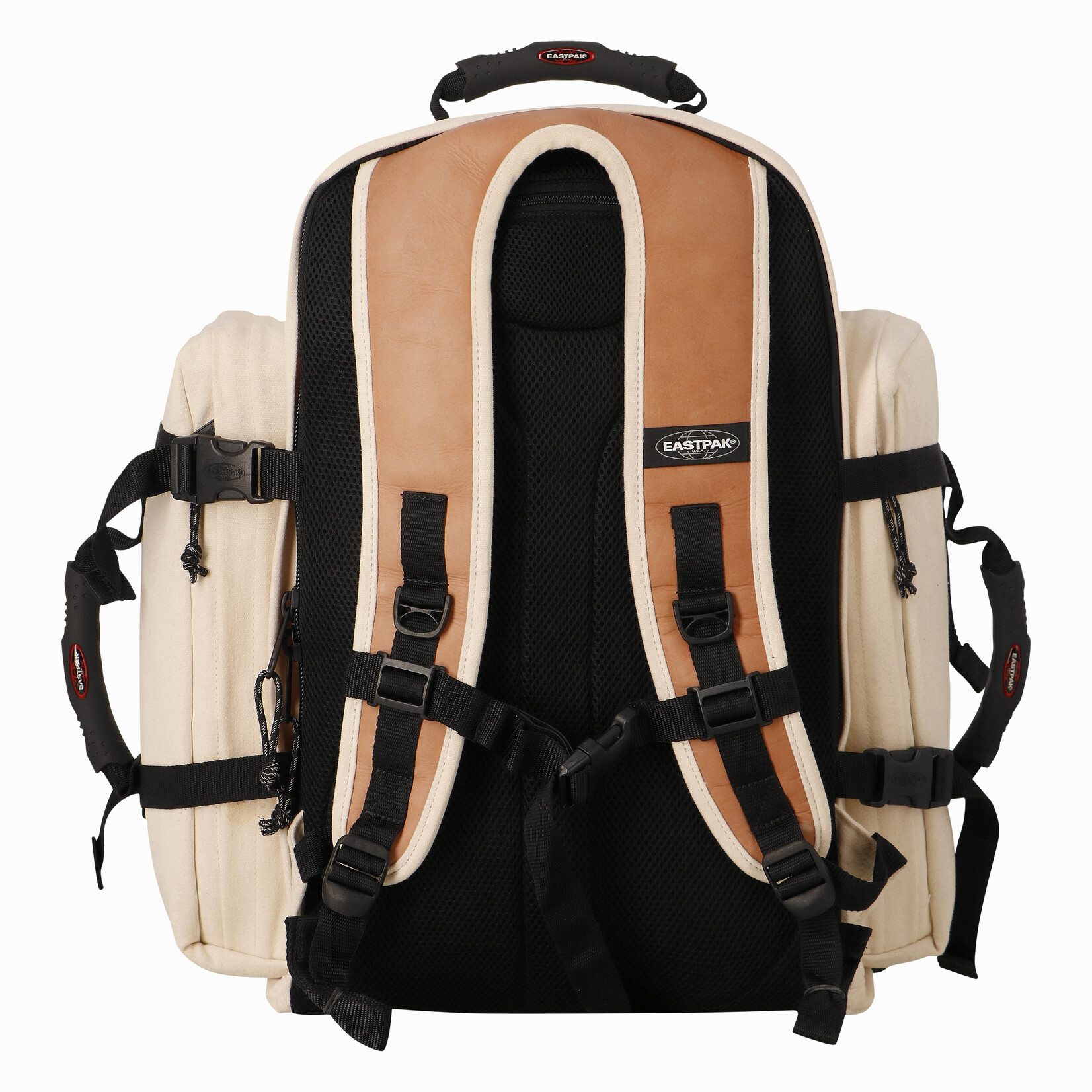 Jean-Paul Lespagnard Big Backpack, Off White & Natural Leather, Eastpak x Jean-Paul Lespagnard