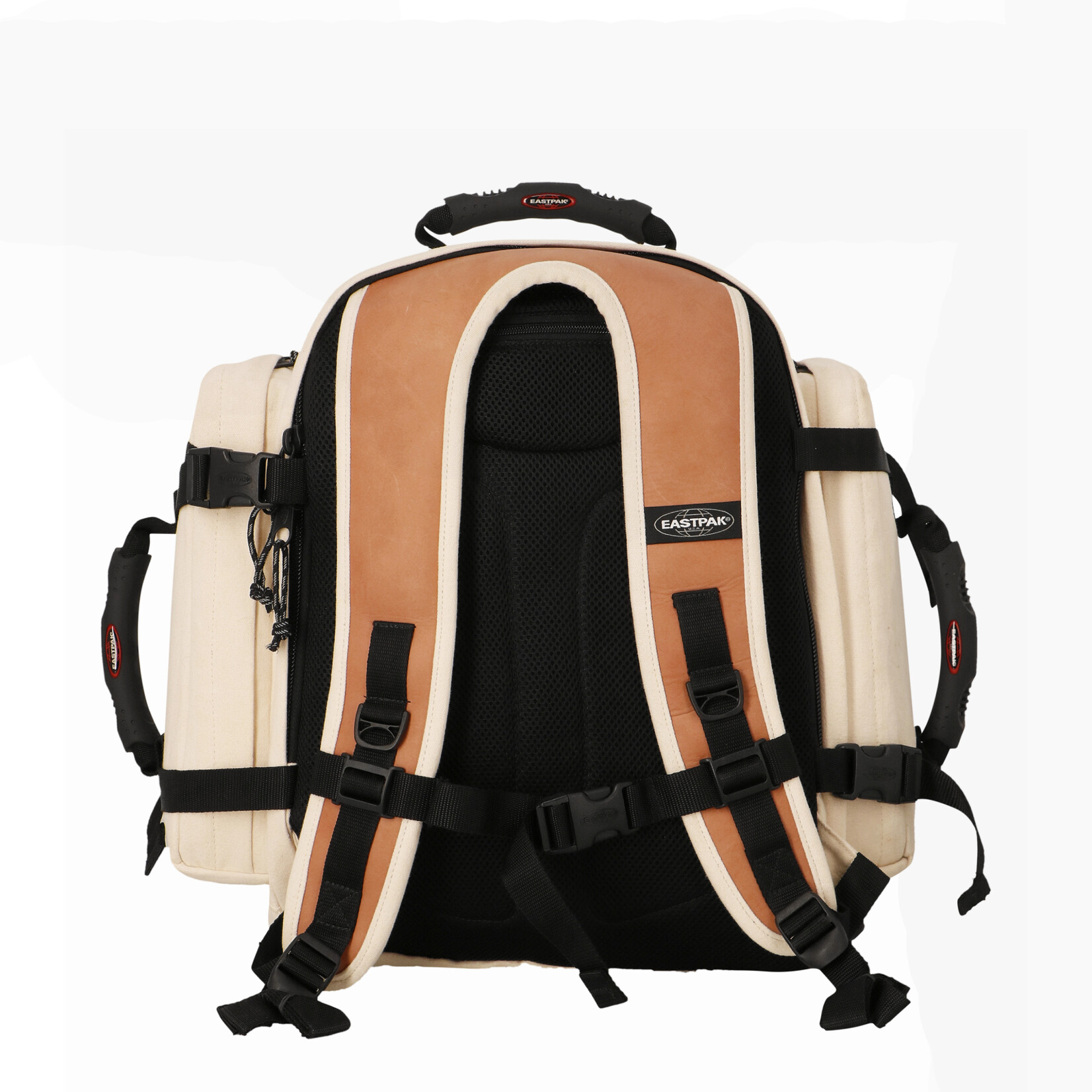 Jean-Paul Lespagnard Small Backpack, Off White & Natural Leather, Eastpak x Jean-Paul Lespagnard