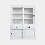 123schrank Buffetschrank Kolumbien - 177x50x230H cm - 2 Glasschiebetüren - 2 Soft-Close-Schubladen - 2 geschlossene Schiebetüren