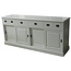 123schrank Sideboard Lin 03 - 200x50x90H cm - 6 Schubladen - 4 geschlossene Schiebetüren