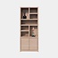 123schrank Aufbewahrungsschrank Manhattan 02 - 100x40x240H cm - Eichenfurnier - schlichtes Design - 2 push-to-open Türen - grifflose Türen