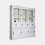 123schrank Buffetschrank Dublin - 200x46x220H cm - 3 Glasschiebetüren - 4 Soft-Close-Schubladen - 3 geschlossene Schiebetüren